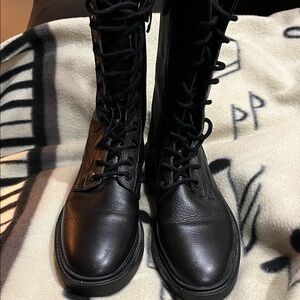 Zara Black Women's Combat Boots